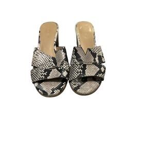 Nine West Snakeskin Print Mule Heels Women’s Size 7M